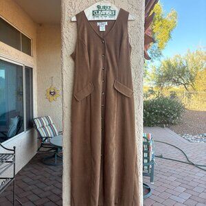 Vintage Camel-Colored Micro-suede Jumper